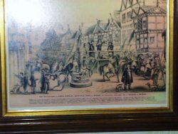 Man and Scythe - Churchgate. Execution of the Earl of Derby - James Whowell executioner...
