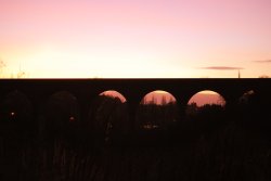 The viaduct at Stourbridge at sunset