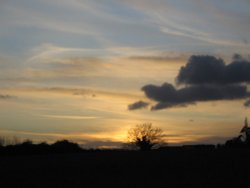 Late afternoon - lovely sunset Wallpaper