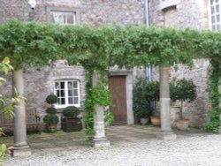 Columns in Courtyard at Ugbrooke House Wallpaper