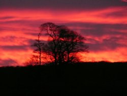 Blazing sky near Beverley