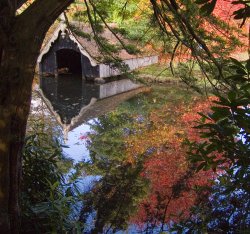 The boathouse at Scotney Castle, Kent Wallpaper
