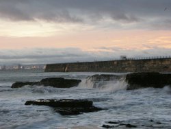 Sunrise lighthouse corner Wallpaper