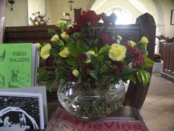 St Stephens Church - Christmas Flowers Wallpaper