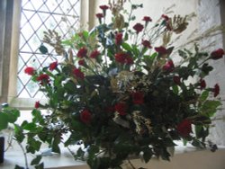 St Stephens Church - Christmas Flowers Wallpaper