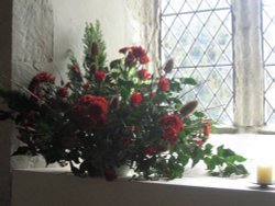 St Stephens Church - Christmas Flowers Wallpaper