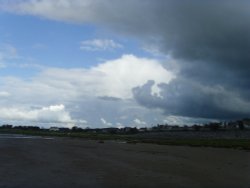 Weather looming Morecambe Bay Wallpaper