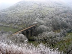 Monsal Viaduct in the Frost