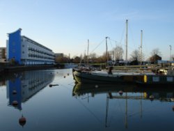 Winter Sun at the Canal Basin, Gravesend Wallpaper