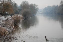A misty cold January afternoon at Bewdley Wallpaper