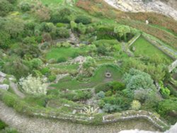 Overhead view of the gardens at St. Michaels Mt. Wallpaper