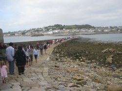 Crossing the causeway Wallpaper