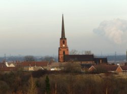 All Saints Church, Woodlands from Brodsworth Community woodland Wallpaper