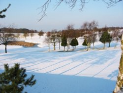 Snow on the 18th at Frodsham Golf Course Wallpaper