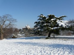 The Royal Observatory In The Snow Wallpaper