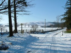 The view to the South West from Ingram Village Hall