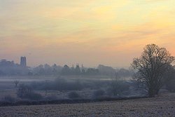 A Fenland frosty morning Wallpaper
