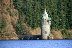 The Straining Tower, Lake Vyrnwy Wallpaper