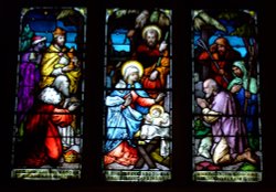 Stained glass window of St. Mary's Church