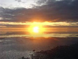 Sunset and sea Wallpaper