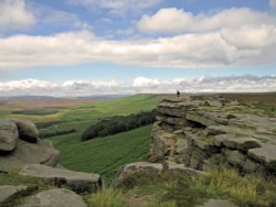 Stanage Limestone Edge. Wallpaper