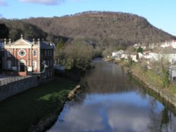 The Eglwys Bach Chapel of 1899 (LHS) now a doctors' surgery