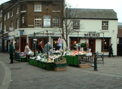 Fruit and veg stall on Bull Plain
