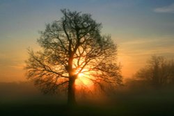 Sunrise near Branston Wallpaper