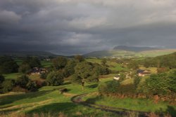 Stormy evening over the Dales Wallpaper