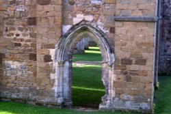 Gothic Arch doorway at Rievaulx Abbey Wallpaper
