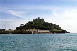 St Michaels Mount from the taxi boat.