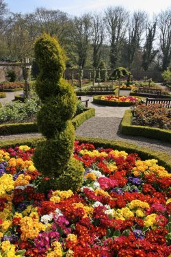 Sewerby Hall walled garden in April