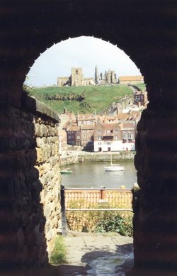 Through the keyhole.