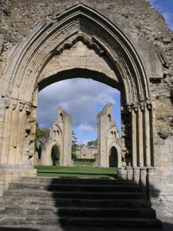 View through the Abbey Church towards Abbey House