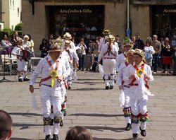 Typical Olde English dancing, the Morris men.