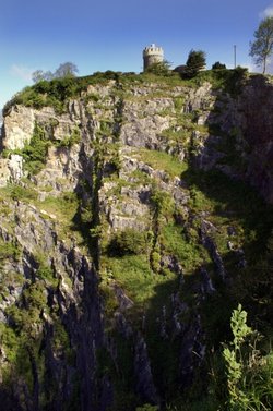 Steep cliffs.