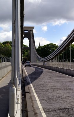 The Clifton Suspension Road bridge.