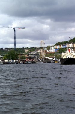 The SS Great Britain in the distance.
