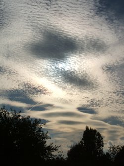 Clouds over Eastcote village
