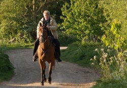 Man riding, Botolph Claydon, Bucks Wallpaper