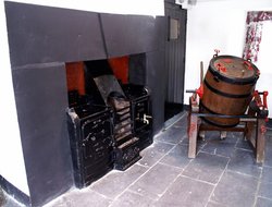 Inside one of the houses.