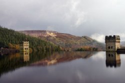 Derwent Reservoir Derbyshire on a stormy day Wallpaper