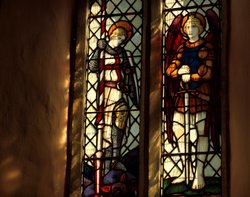 Stained glass, St Michael's Church, Steeple Claydon, Bucks Wallpaper