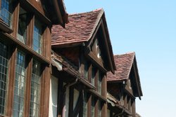 Houses by St. Mary's Church Wallpaper