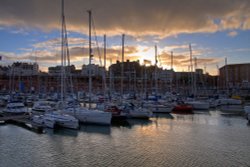 Sunset at Ramsgate Marina Wallpaper