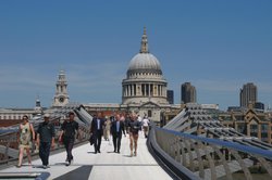 St. Paul's Cathedral from Millenium Bridge. Wallpaper