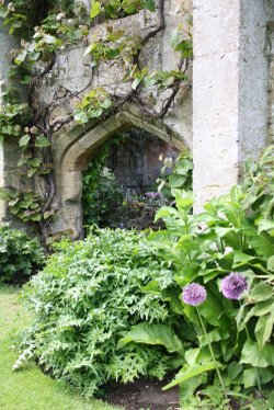 Romantic ruin in the garden of Sudeley Castle