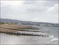 The view of Exmouth from Dawlish Warren Wallpaper