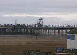 Weston-super-Mare's pier, burnt down
