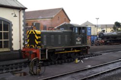 Old diesel loco. Wallpaper